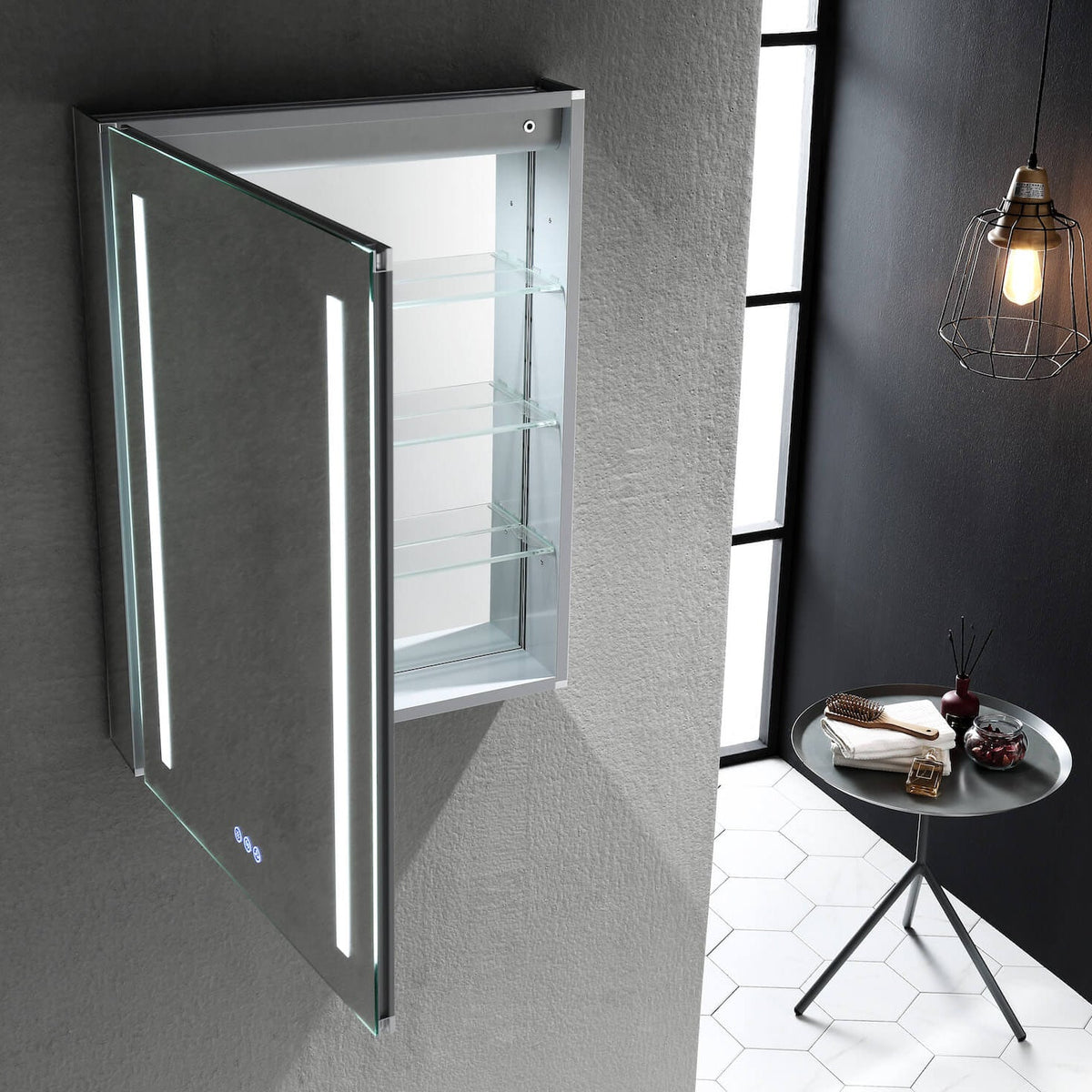 Blossom Pillar – 24 Inches LED Medicine Cabinet - MCL1 2432L