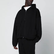 Represent Black Zip-Up Hoodie for Men — Oversized Fit