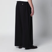 Thestroy Black pinstriped Inno trousers in viscose blend