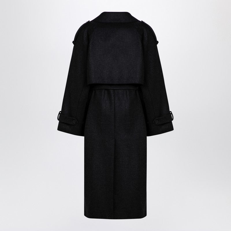 Ivy Oak Anthracite grey wool overcoat