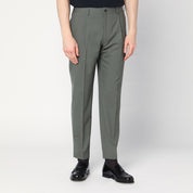 Santaniello Green wool blend trousers