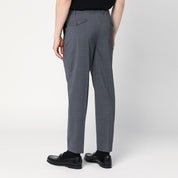 Pantalon Santaniello en laine mélangée gris anthracite