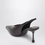 Jimmy Choo Isa 80 Slingback — Merlot Pointed Décolleté