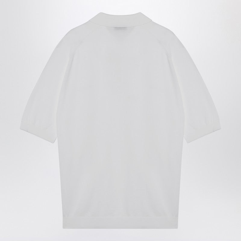 JOHN SMEDLEY Isis polo in white cotton