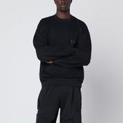 adidas Y-3 Black crewneck sweatshirt with logo