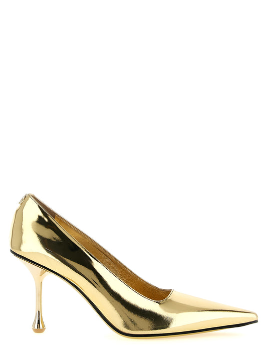 Jimmy Choo Ixia Pumps - Gold 8cm Heel | Aumifour
