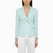 Tagliatore Light blue double-breasted jacket in cotton blend