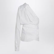 Chemise blanche asymétrique avec ceinture Moschino