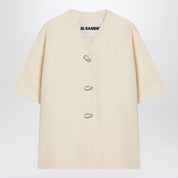 Jil Sander Ivory silk blend shirt jacket
