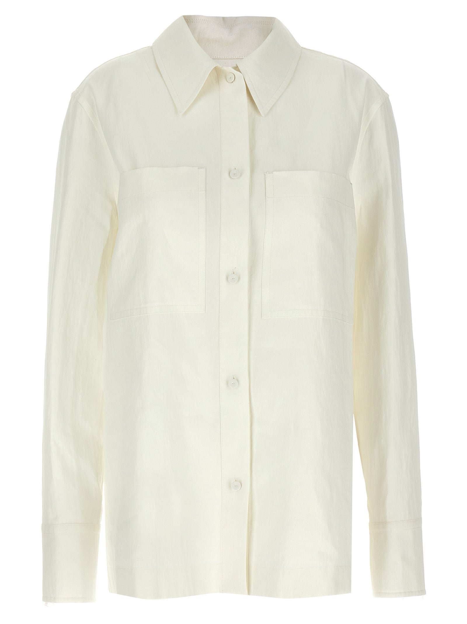 Jil Sander Linen Shirt — Women's White Shirt