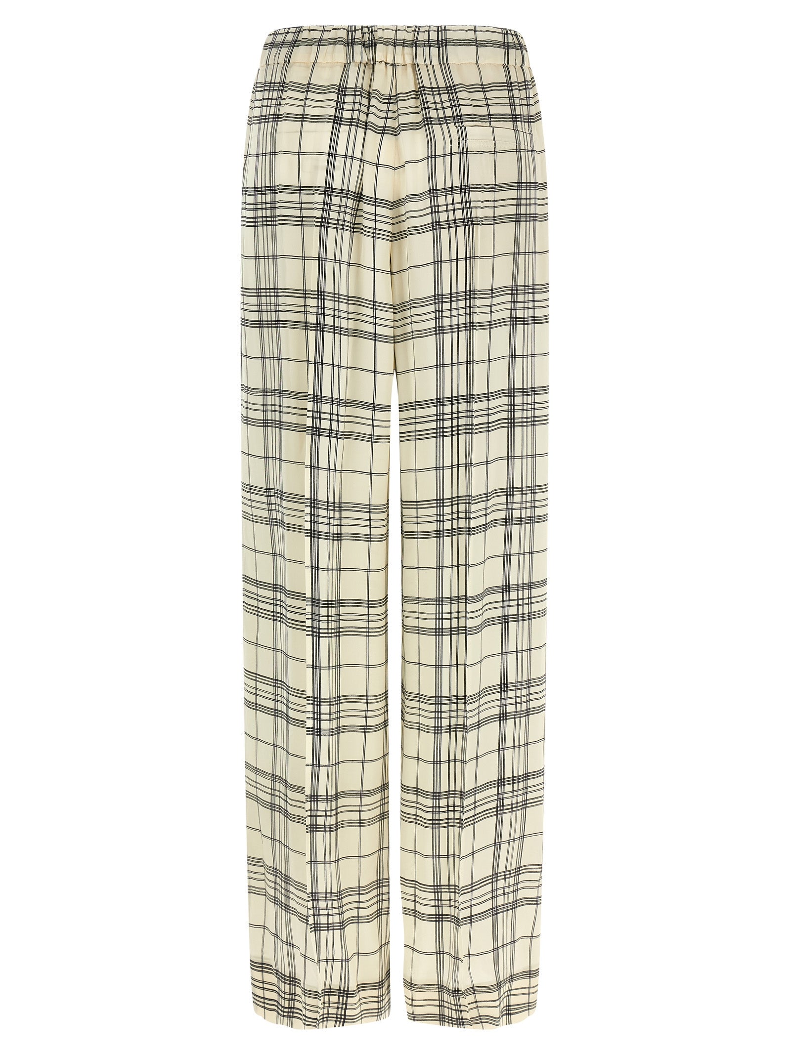 Jil Sander Fluid Viscose Trousers – Wide Leg Beige