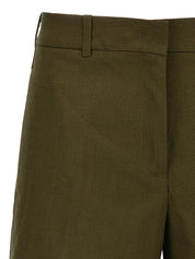 Jil Sander Linen Bermuda Shorts — Women’s Green Shorts