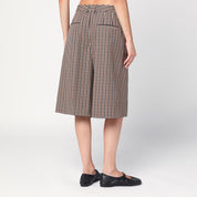 Bermudas de lana a cuadros de Jil Sander Brown