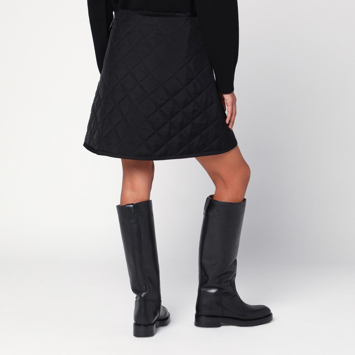 Jil Sander Black quilted skirt