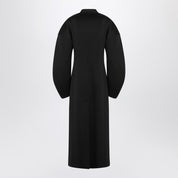 Manteau croisé noir en laine vierge Jil Sander