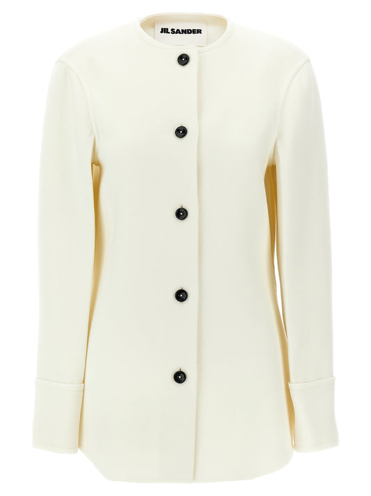 Jil Sander '94 Jacket - Wool Coat for Women (White)