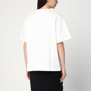 Jil Sander White Wide T‑Shirt with Logo