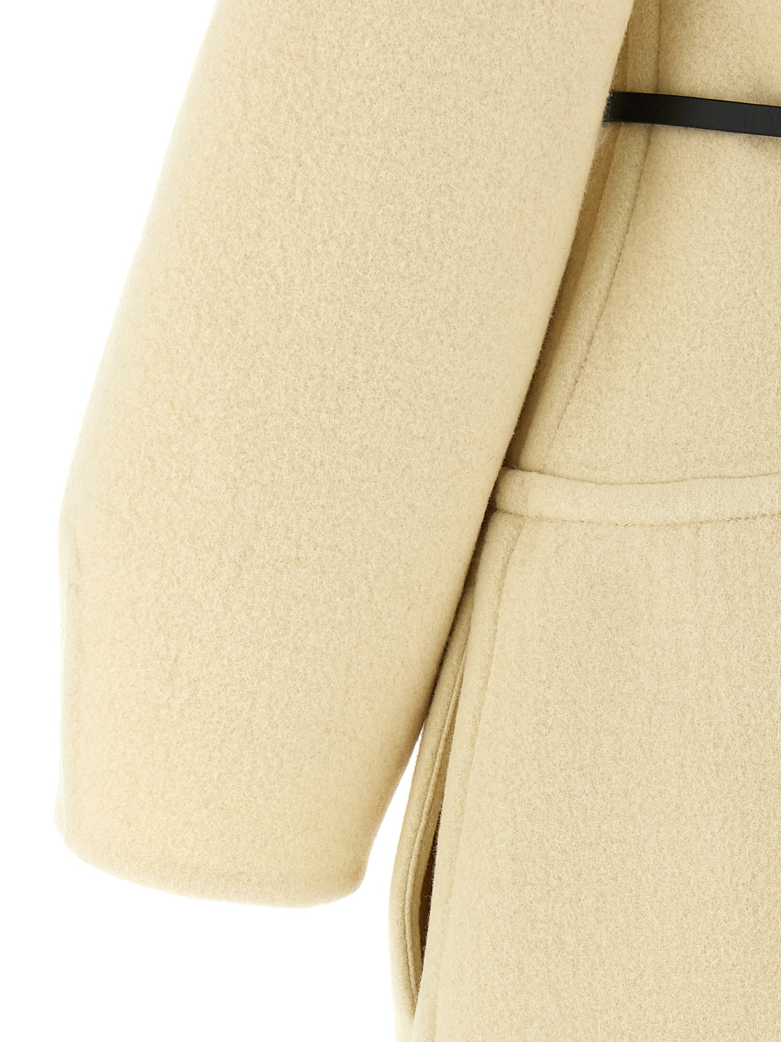Jil Sander 02 Coat — Womens White Virgin Wool Coat