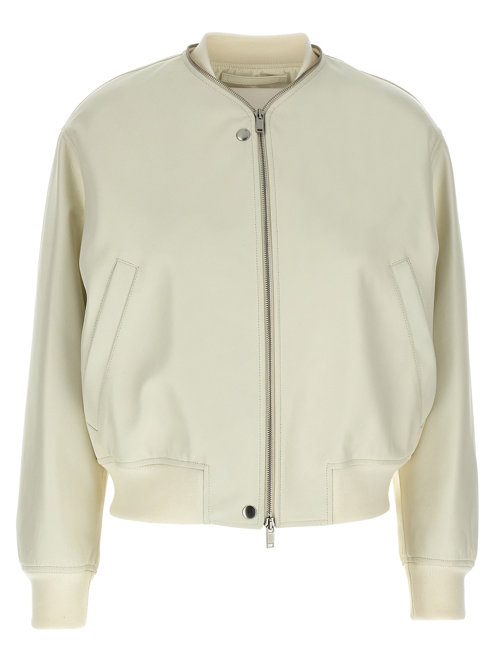 Jil Sander Leather Bomber Jacket
