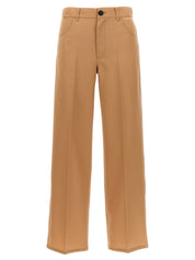 Jil Sander Loose Leg Pants — Beige Trousers