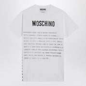 Moschino White cotton T-shirt with logo
