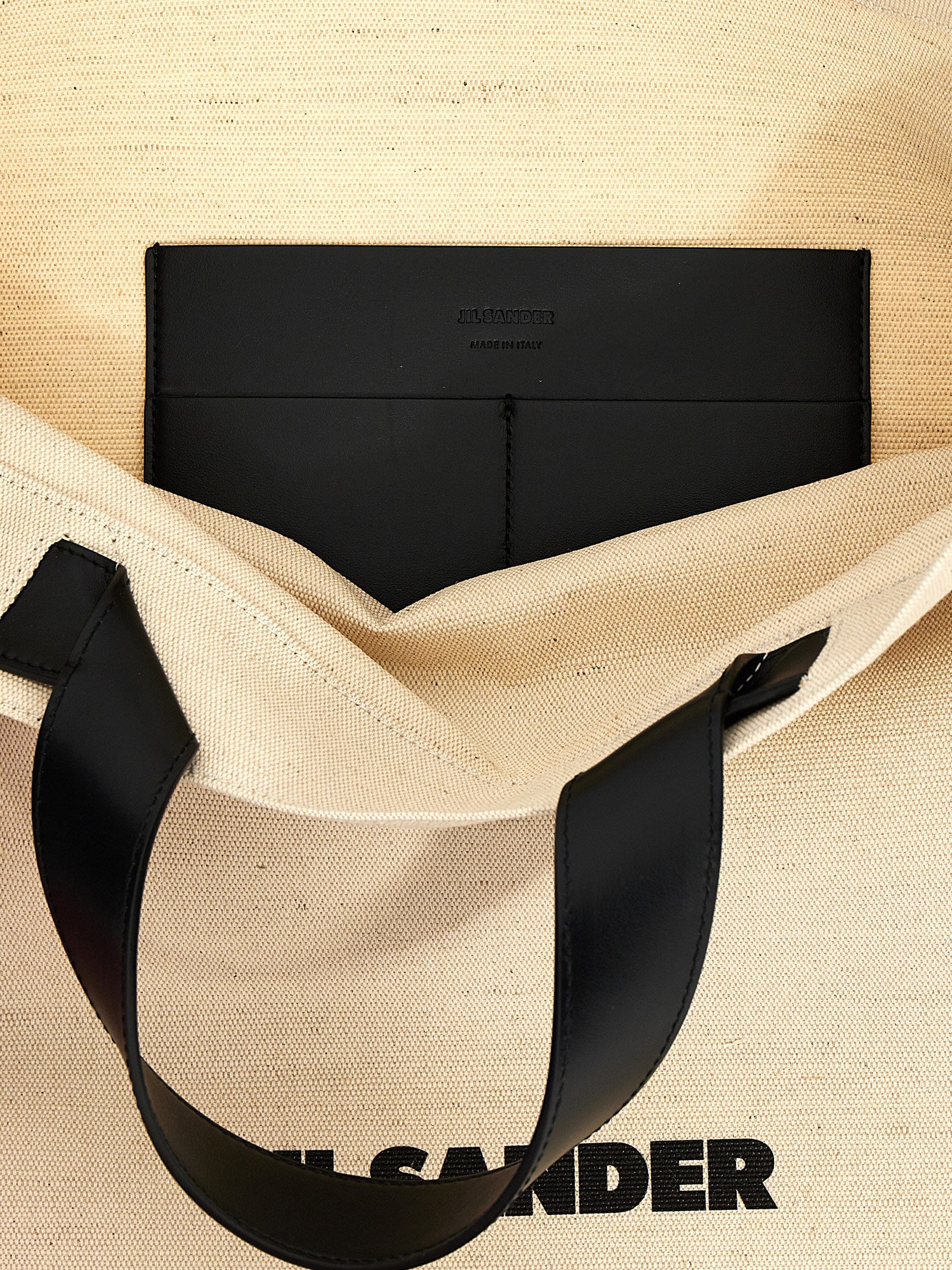 Jil Sander Border Book Tote Square Shopping Bag