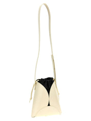 Jil Sander Logo Shoulder Bag — Beige, Nappa Lined