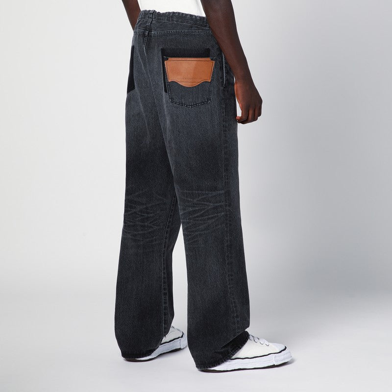 Maison MIHARA YASUHIRO Jeans Easy Waist en denim de coton gris foncé