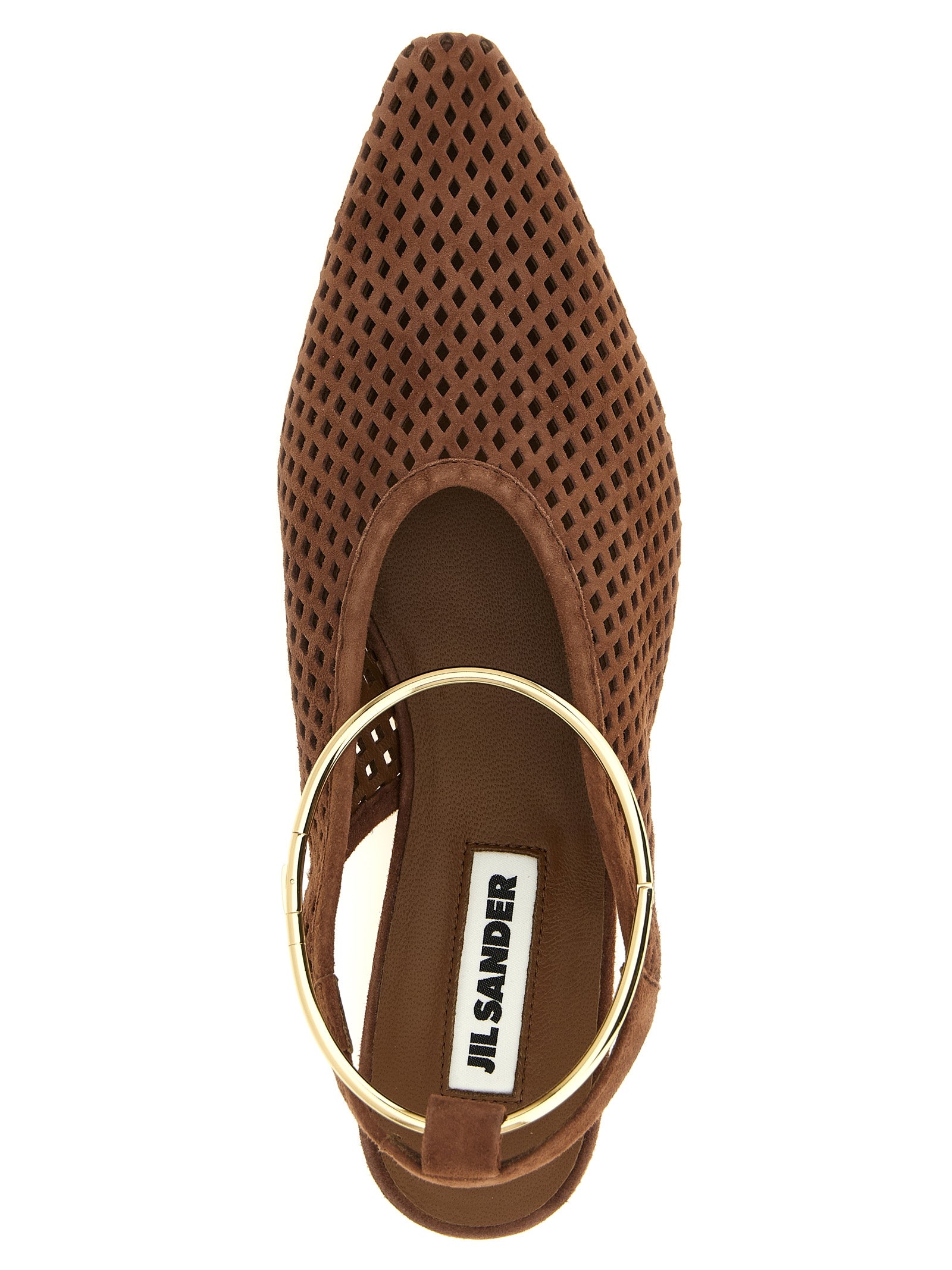 Jil Sander Sling Back Ballet Flats — Brown EU