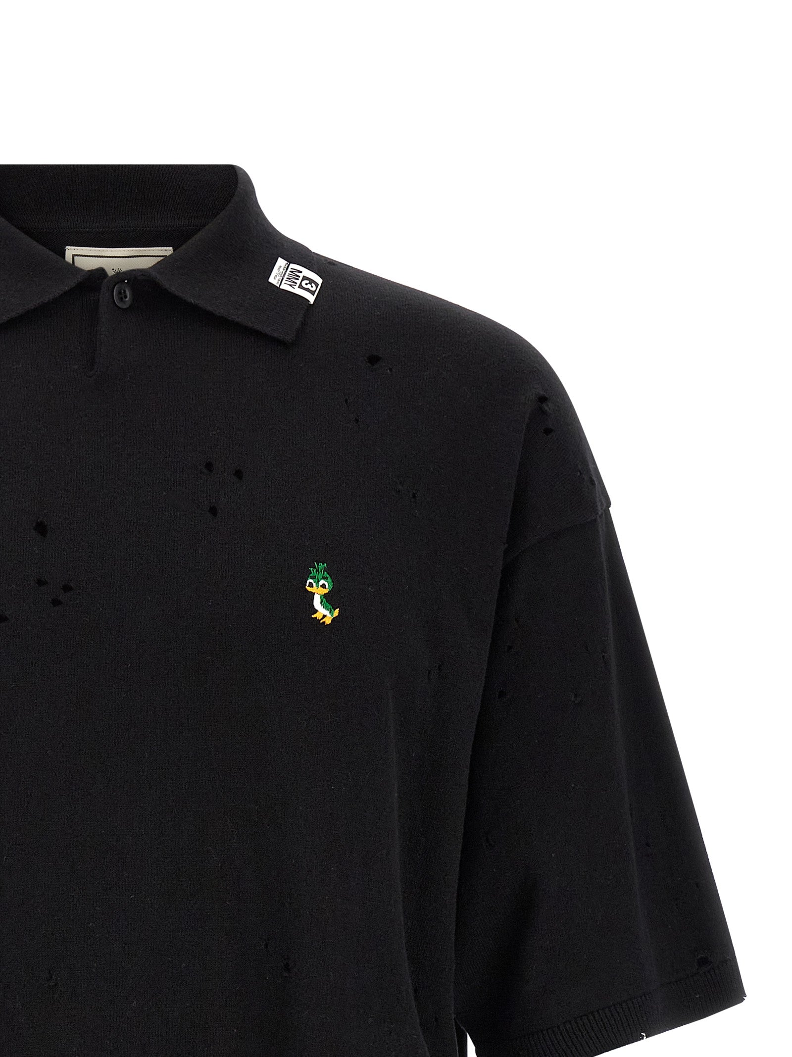 Maison Mihara Yasuhiro Embroidery Polo Shirt — Black