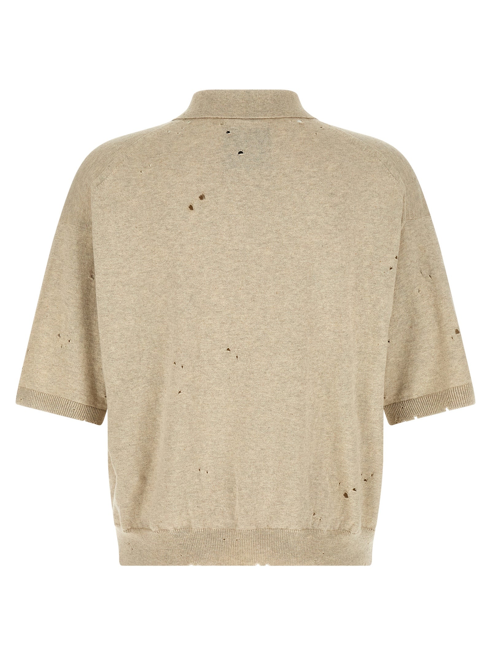 Maison Mihara Yasuhiro Embroidery Polo Shirt — Beige