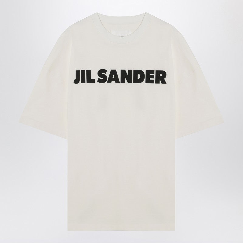 Jil Sander White wide t-shirt with logo