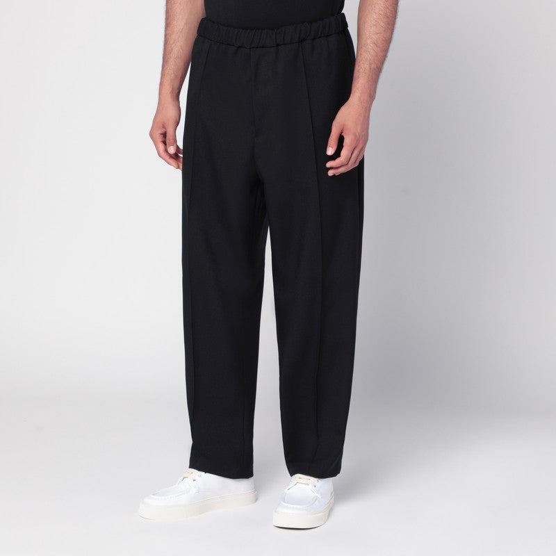Pantalon en gabardine technique noire Jil Sander