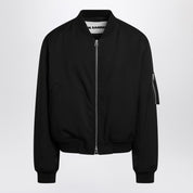 Jil Sander Black zipped bomber jacket
