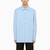 Jil Sander Light blue oversize shirt with pockets