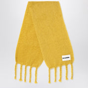 Jil Sander Yellow mohair blend scarf