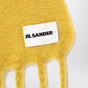 Jil Sander Yellow mohair blend scarf