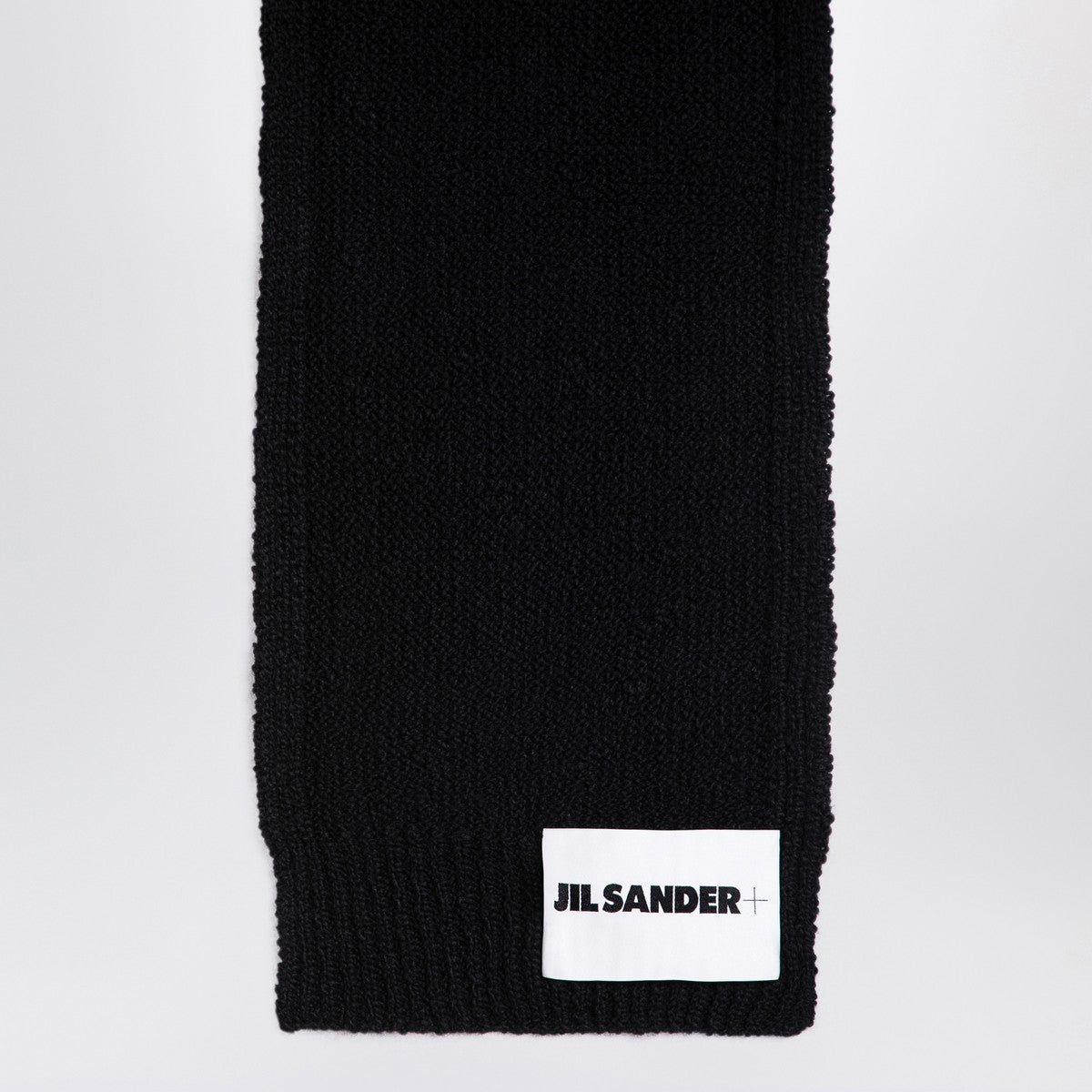 Jil Sander Black wool scarf
