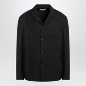 Lemaire black overshirt jacket in wool blend
