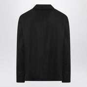 Lemaire black overshirt jacket in wool blend