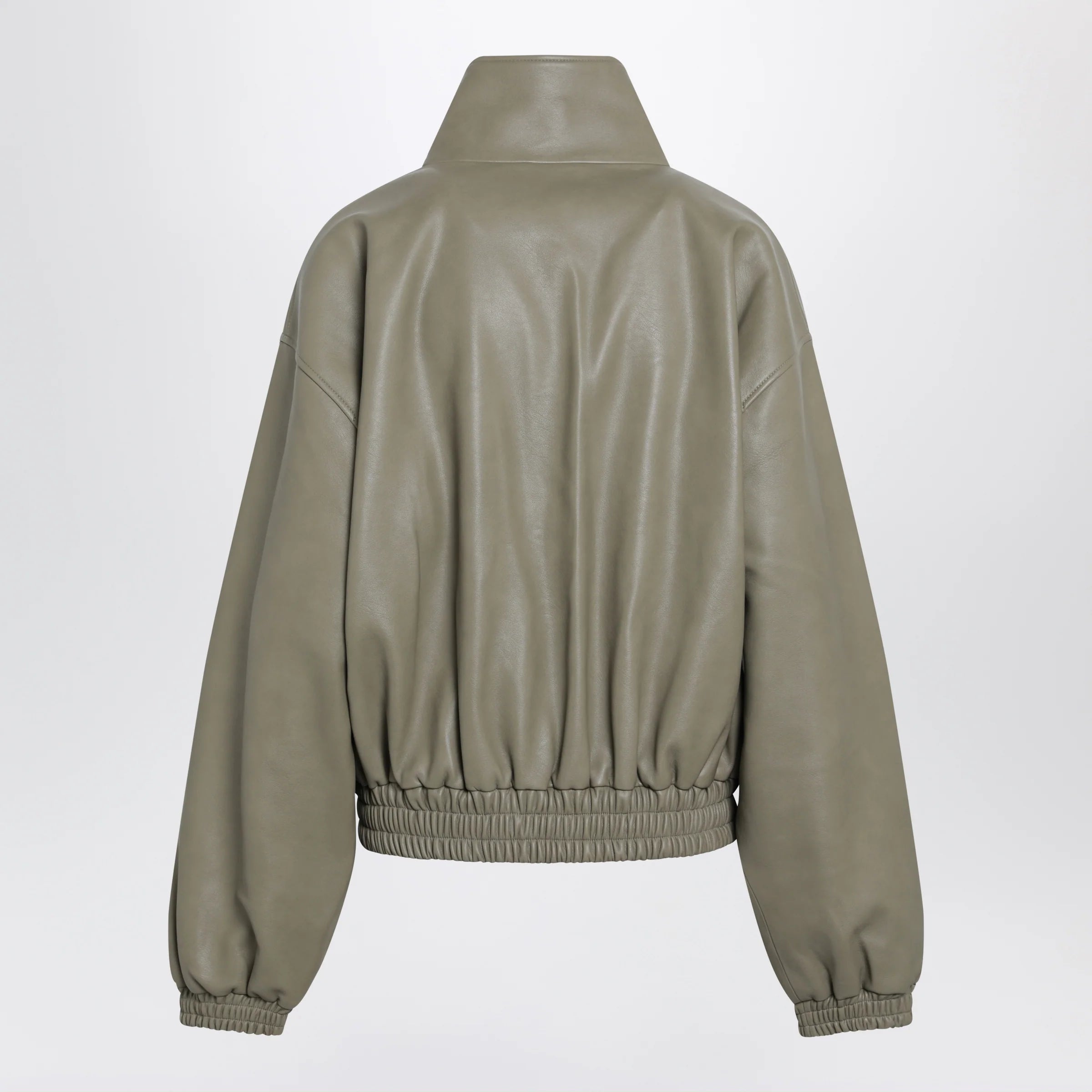 The Frankie Shop Nolita faux leather bomber jacket in sage