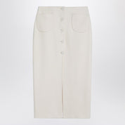 Margaux Lönnberg White Jagger midi skirt in wool blend