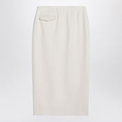Margaux Lönnberg White Jagger midi skirt in wool blend