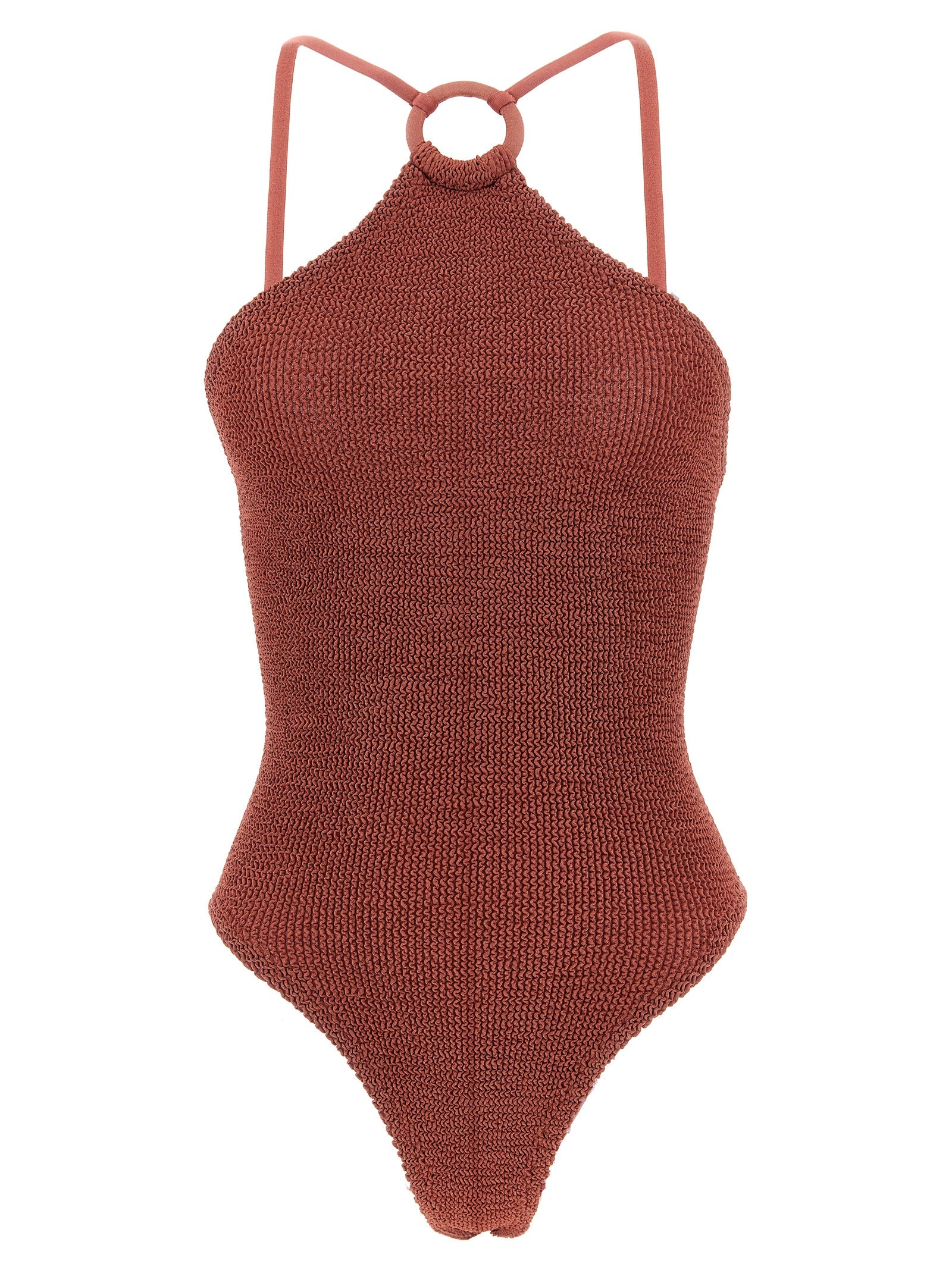 Hunza G Jasmine One-piece Swimsuit — Red, One Size