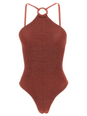 Hunza G Jasmine One-piece Swimsuit — Red, One Size