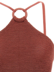 Hunza G Jasmine One-piece Swimsuit — Red, One Size
