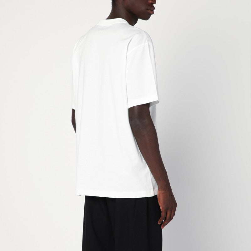 adidas Y-3 White cotton T-shirt with logo
