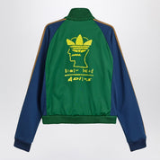 adidas x Brain Dead Green blue zip sweatshirt with logo