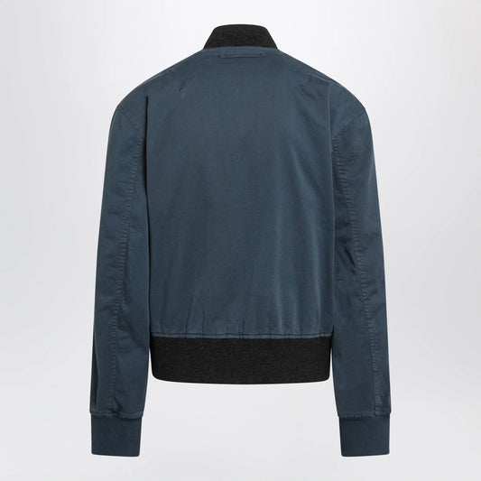 J.W. Anderson JW Anderson Navy Blue Cotton Jacket With Vintage Finish