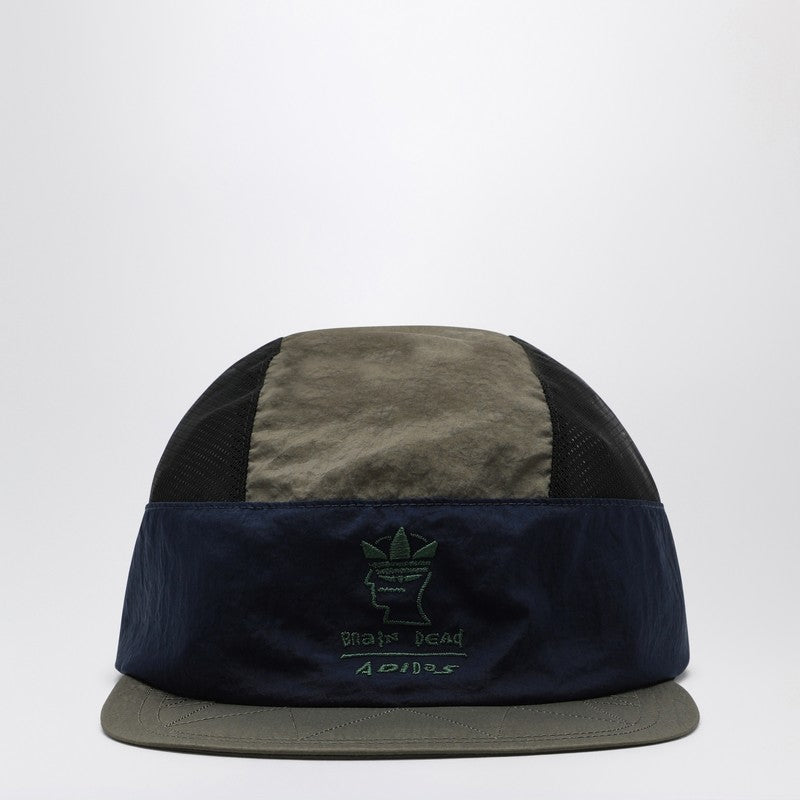 adidas x Brain Dead Black/blue/green baseball cap with logo